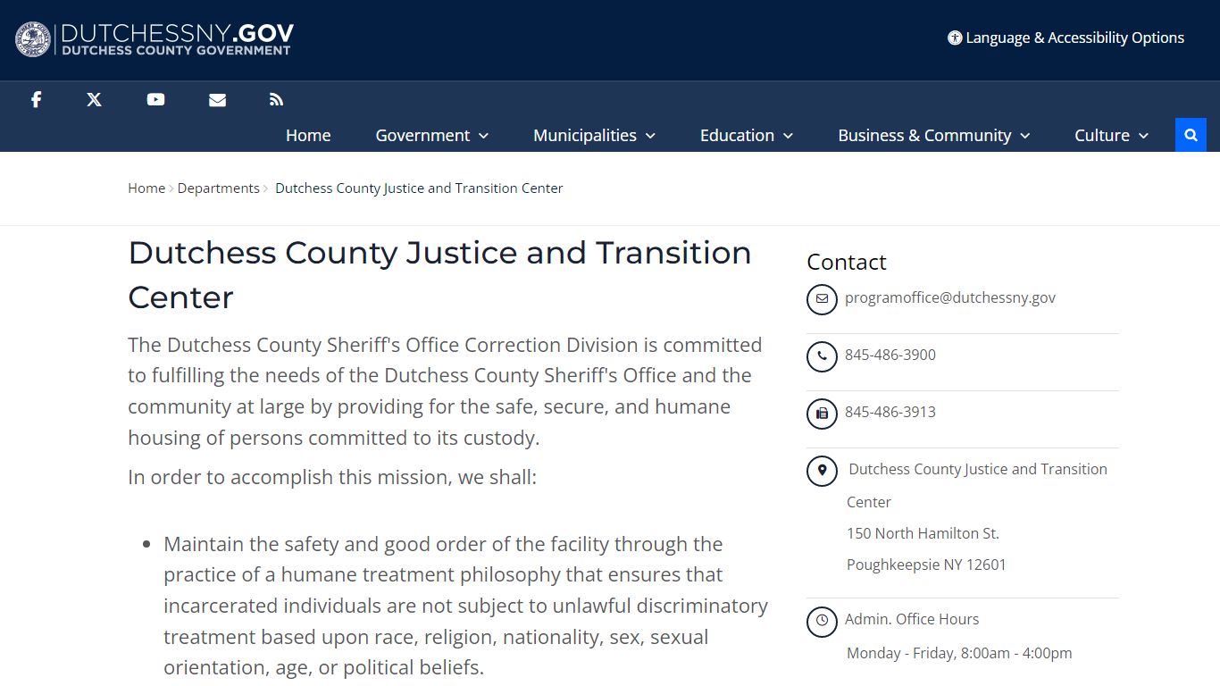 Dutchess County Justice and Transition Center