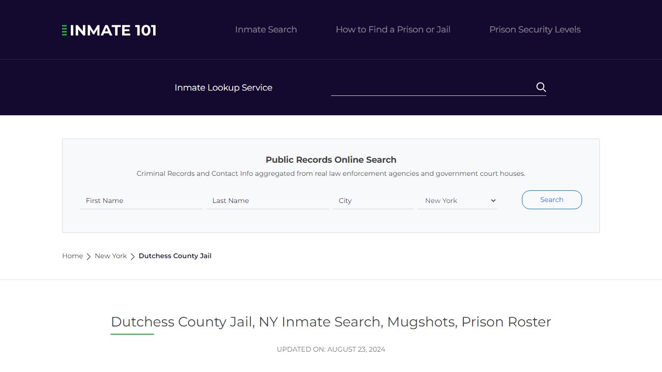 Dutchess County Jail, NY Inmate Search, Mugshots, Prison Roster